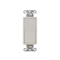 Interruptor Decorador de 20 A 120-277 V CA/ Unipolar / Cableado Lateral y Posterior / Color Blanco.