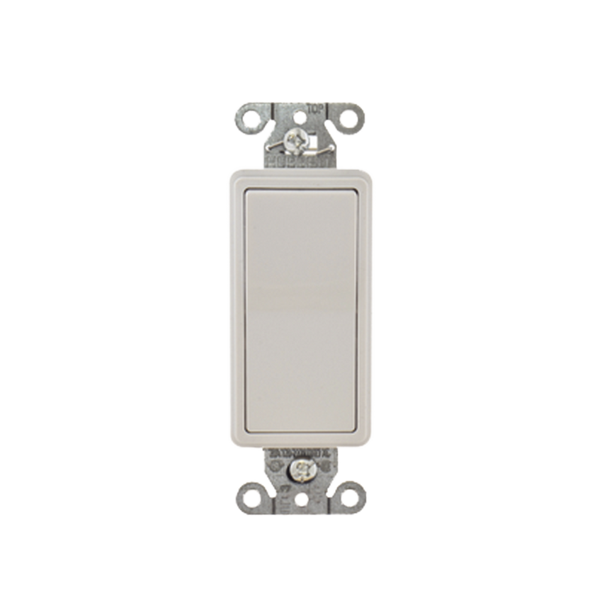 Interruptor Decorador de 20 A 120-277 V CA/ Unipolar / Cableado Lateral y Posterior / Color Blanco.