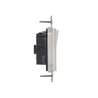 Interruptor Decorador de 20 A 120-277 V CA/ Unipolar / Cableado Lateral y Posterior / Color Blanco.