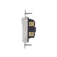 Interruptor Decorador de 20 A 120-277 V CA/ Unipolar / Cableado Lateral y Posterior / Color Blanco.