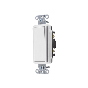 Interruptor Decorador de 20 A 120-277 V CA/ Unipolar / Cableado Lateral y Posterior / Color Blanco.