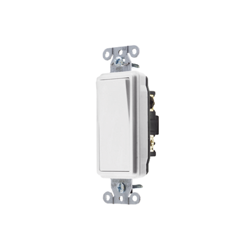 Interruptor Decorador de 15 A 120-277 V CA/ 3 Vías / Cableado Lateral y Posterior / Color Blanco.