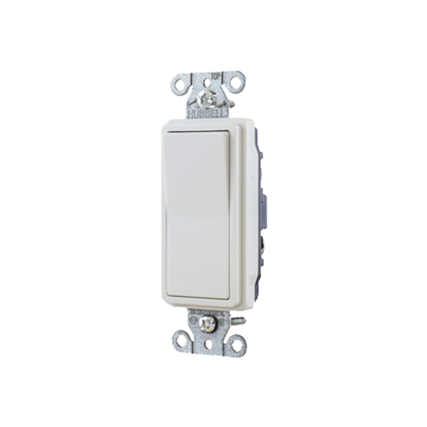 Interruptor Decorador de 20 A 120-277 V CA/ 3 Vías/ Cableado Lateral y Posterior / Color Blanco.