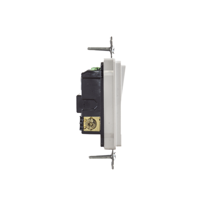 Interruptor Decorador de 20 A 120-277 V CA/ 3 Vías/ Cableado Lateral y Posterior / Color Blanco.