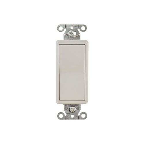 Interruptor Decorador de 20 A 120-277 V CA/ 3 Vías/ Cableado Lateral y Posterior / Color Blanco.