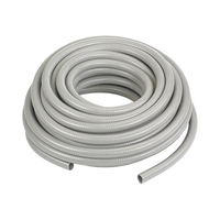 Manguera hermética flexible tipo PolyTuff no metálica, gris de 1" y 100 pies. Uso comercial/industrial.