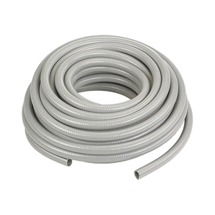Manguera hermética flexible tipo PolyTuff no metálica, gris de 1" y 100 pies. Uso comercial/industrial.