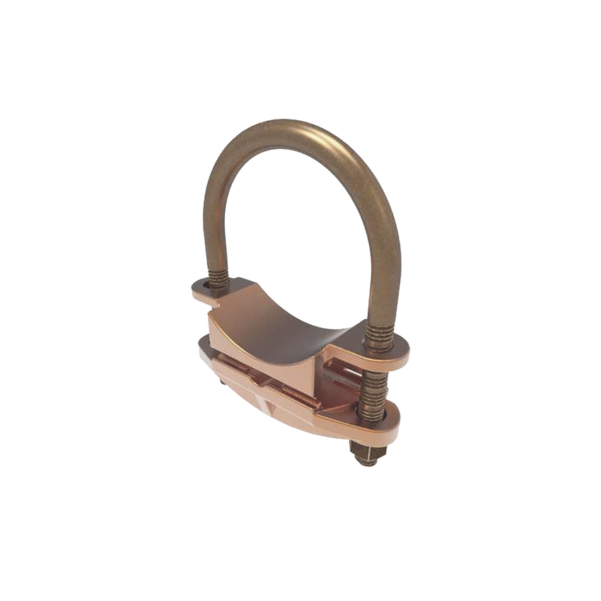 Conector Mecánico para Cable Calibre 4 a 2/0 AWG / Paralelo o 90° Grados a Tubo de 1 1/4" o Varilla  de 1 3/8" - 1 1/2".
