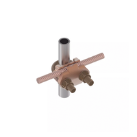 Conector Mecánico para Cable Calibre 4 a 2/0 AWG / Paralelo o 90° a Tubo de 3/8" o Varilla de 5/8" - 3/4".