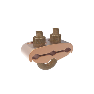 Conector Mecánico para 3 Cables para Calibre  4 AWG  - 2/0 AWG  a Tubería de 3/8" o Varilla 5/8" - 3/4" Perno 3/8".