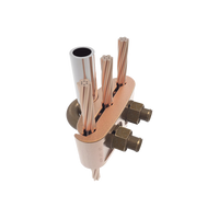 Conector Mecánico para 3 Cables para Calibre  4 AWG  - 2/0 AWG  a Tubería de 3/8" o Varilla 5/8" - 3/4" Perno 3/8".
