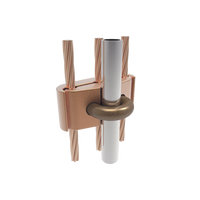 Conector Mecánico para 3 Cables para Calibre  4 AWG  - 2/0 AWG  a Tubería de 3/8" o Varilla 5/8" - 3/4" Perno 3/8".