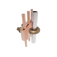 Conector Mecánico para 3 Cables para Calibre 2/0 AWG - 250 KCMIL a Tubería de 3/8"  o  Varilla 5/8" - 3/4".