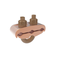 Conector Mecánico para 3 Cables para Calibre 2/0 AWG - 250 KCMIL a Tubería de 3/8"  o  Varilla 5/8" - 3/4".