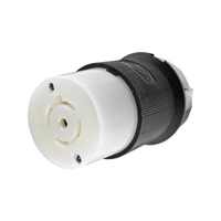 Conector Industrial con Bloqueo de Media Vuelta / 20 A 120/208 V CA / 4 Polos 5 Hilos / Color Blanco y Negro / Nema L21-20R/ Grado Industrial.