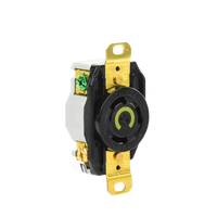 Recept�culo de Media Vuelta Industrial 30 A 125 V CA 2 Polos 3 Hilos (Nema L5-30R) Color Negro