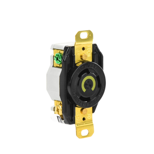 Receptáculo de Media Vuelta Industrial 30 A 125 V CA 2 Polos 3 Hilos (Nema L5-30R) Color Negro