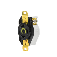 Recept�culo de Media Vuelta Industrial 30 A 125 V CA 2 Polos 3 Hilos (Nema L5-30R) Color Negro