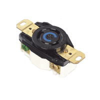 Receptáculo de Media Vuelta Industrial 30 A 250 V CA 2 Polos 3 Hilos (Nema L6-30R) Color Negro.