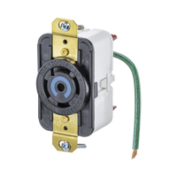 Receptáculo de Media Vuelta Industrial 30 A 120/208 V CA/ Nema L21-30R /Color Negro