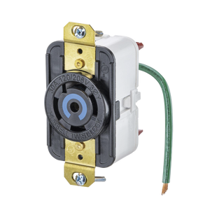 Receptáculo de Media Vuelta Industrial 30 A 120/208 V CA/ Nema L21-30R /Color Negro