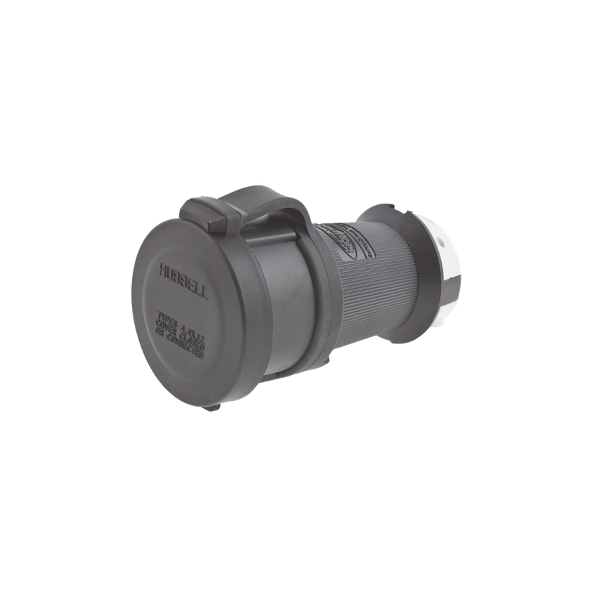 Conector Industrial con Bloqueo de Media Vuelta / 30 A 120/208 V CA / Nema L21-30R / 4 Polos 5 Hilos / Color Blanco y Negro / Grado Industrial