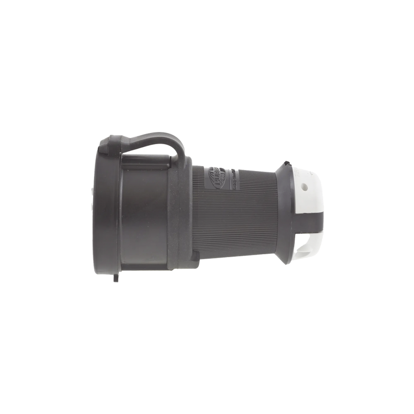 Conector Industrial con Bloqueo de Media Vuelta / 30 A 120/208 V CA / Nema L21-30R / 4 Polos 5 Hilos / Color Blanco y Negro / Grado Industrial
