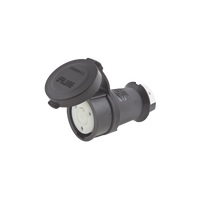 Conector Industrial con Bloqueo de Media Vuelta / 30 A 120/208 V CA / Nema L21-30R / 4 Polos 5 Hilos / Color Blanco y Negro / Grado Industrial