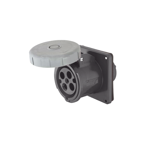 Receptáculo Pin and Sleeve Trifásico / 60 A 600 VCA 3 Fases / 3 Polos 4 Hilos / Hermético / Grado Industrial.