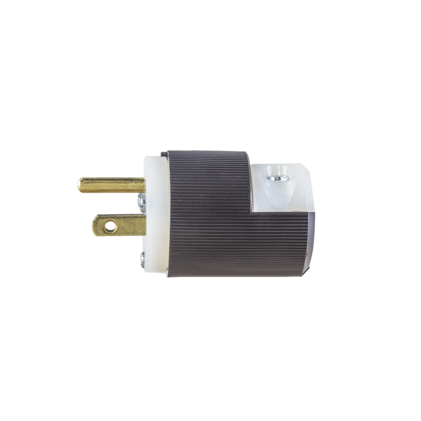 Clavija Entrada Recta/ 15A 125V/ 2 Polos 3 Hilos/ Nema 5-15P/ Grado Industrial- Comercial.