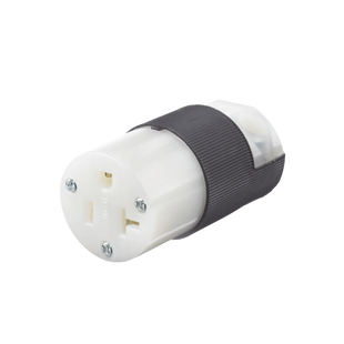 Conector Entrada Recta/ 20 A 125V/ 2 Polos 3 Hilos/ Nema 5-20 R/ Grado Industrial- Comercial / Color Negro-Blanco.