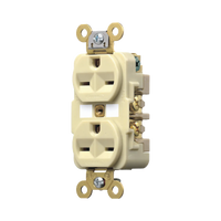 Contacto Dúplex 15 A 250 V / 2 Polos 3 Hilos / Nema 6-15R / Grado Industrial /Color Marfil.