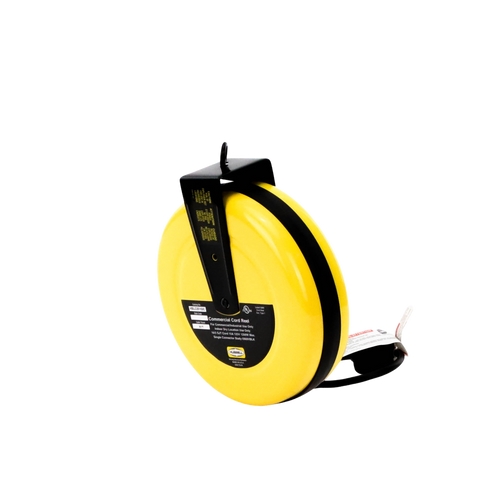 Carrete de Cable comercial (16/3 rudo), para 125 V CA, 10 A, 7.6 m de longitud con conector HBL5969VBLK.