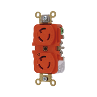 Receptáculo Duplex de Media Vuelta/ 15 A 125 V CA / 2 Polos 3 Hilos / Nema L5-15R.