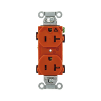 Contacto Dúplex Conexión a Tierra Aislada/ 20 A 125 V/ 2 polos 3 Hilos/ Color naranja/ Nema 5- 20R/ Grado Comercial.