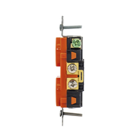 Contacto Dúplex Conexión a Tierra Aislada/ 20 A 125 V/ 2 polos 3 Hilos/ Color naranja/ Nema 5- 20R/ Grado Comercial.