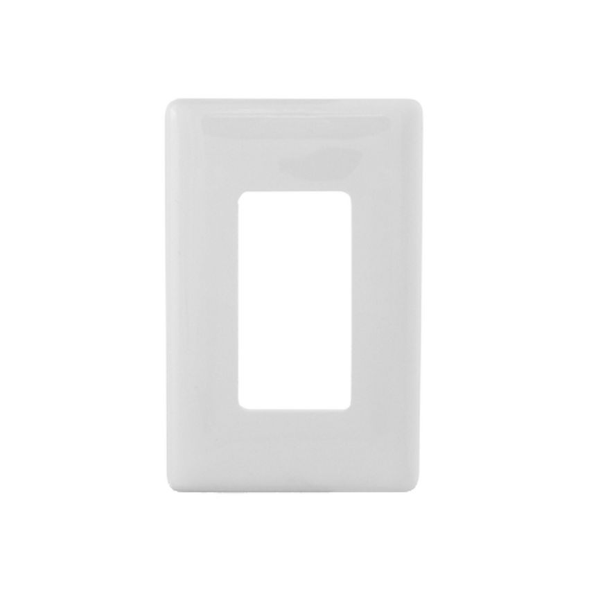 Tapa para Contacto Rectangular/ Tornillos no visibles / Color Blanco.