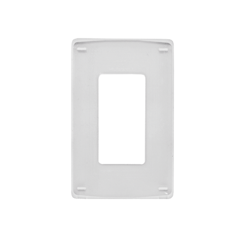 Tapa para Contacto Rectangular/ Tornillos no visibles / Color Blanco.