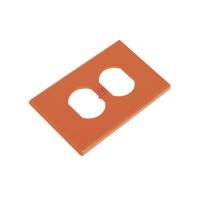 Tapa para Contacto Dúplex Color naranja.