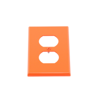 Tapa para Contacto Dúplex Color naranja.