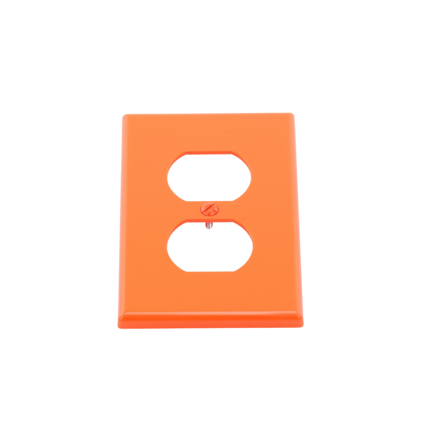 Tapa para Contacto Dúplex Color naranja.