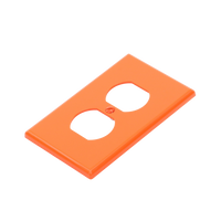 Tapa para Contacto Dúplex Color naranja.