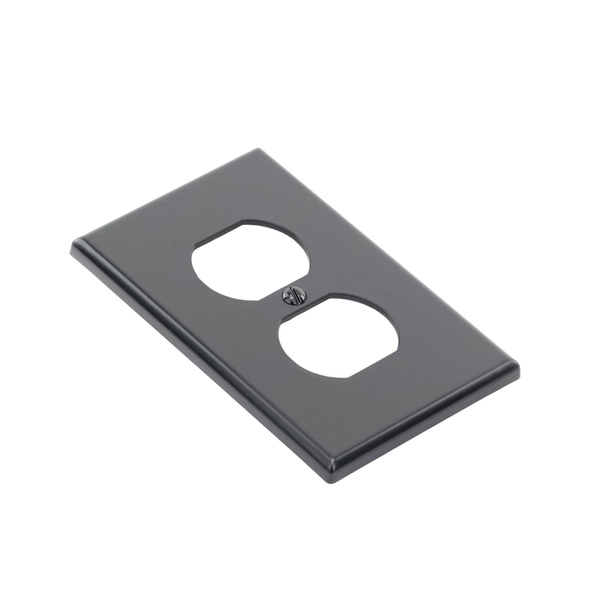 Tapa para Contacto Dúplex Color Negro.