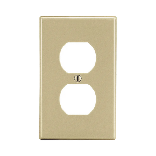 Placa de Pared para Contacto Duplex Color Marfil.