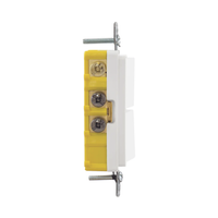 Interruptor Residencial 15 A 120-277 V, 1 Polo 3 Vías, Cableado lateral, Color Blanco.