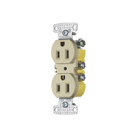 Contacto Duplex 15A 125V/ 2 Polos 3 Hilos / Cableado posterior y lateral / Nema 5-15R / Color Marfil.