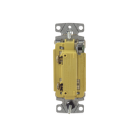 Interruptor Unipolar Residencial 15 A 120-277 V / Cableado Lateral y Trasero / Color Marfil.
