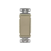 Interruptor Unipolar Residencial 15 A 120-277 V / Cableado Lateral y Trasero / Color Marfil.