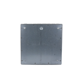 Caja Extra Grande 15"x15"x 4"/ Profundidad 4"/Entradas Laterales - Finales 4 Entradas de 1/2"- 3/4", 2 Entradas de 3/4" - 1" y 2 Entradas de 1"- 1 1/4"/ Incluye tapa / Incluye tapa.
