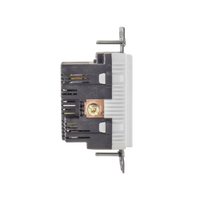 Contacto Dúplex con 2 Puertos USB, 15A 125V, 2 Polos, 3 Hilos, Color Blanco.